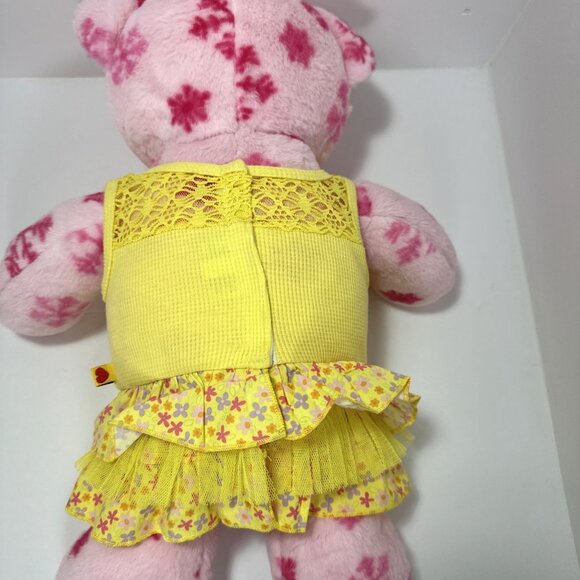 Build-A-Bear Workshops Teddy Bear Pink Snowflakes Plush Animal 17"Coquette Dress - Picture 10 of 12